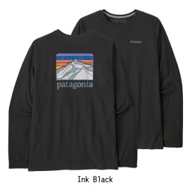 Playera Manga Larga de algodon organico Line Logo Responsibili-Tee - Patagonia